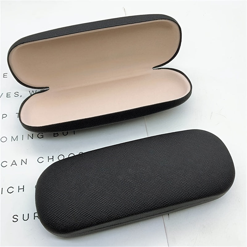 Sturdy Black Glasses Case, Compact Sunglasses/Eyeglass Shell Holder, Easy-to-Carry Sunglass Case