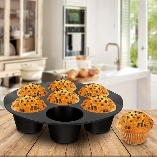 "3.7QT - 6.1QT havo fritözlariga mos keladigan silikon mini keks qolipini, Air Fryer Muffin Pan-ni qo'lga oling. Ushbu ko'p funksiyali pishirish asbobi barcha pishirish ehtiyojlaringiz uchun zarur bo'lgan oshxona gadjeti."