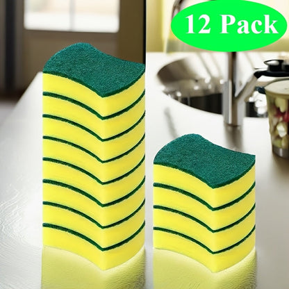 A must-have for a clean kitchen! Get your hands on our 12pcs/24pcs Multifunctional Double-Sided Sponges that are highly absorbent, durable, and scratch-resistant. Ideal for dishwashing and all your cleaning needs.