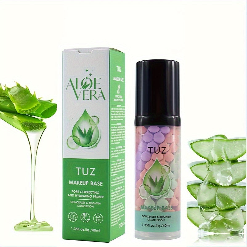 TUZ Aloe Vera 3-Color Barrier Cream - Brightens & Evens Skin Tone, Hydrating Makeup Primer, Lightweight Foundation, Refreshing Feel, 1.05fl. oz. (30g)