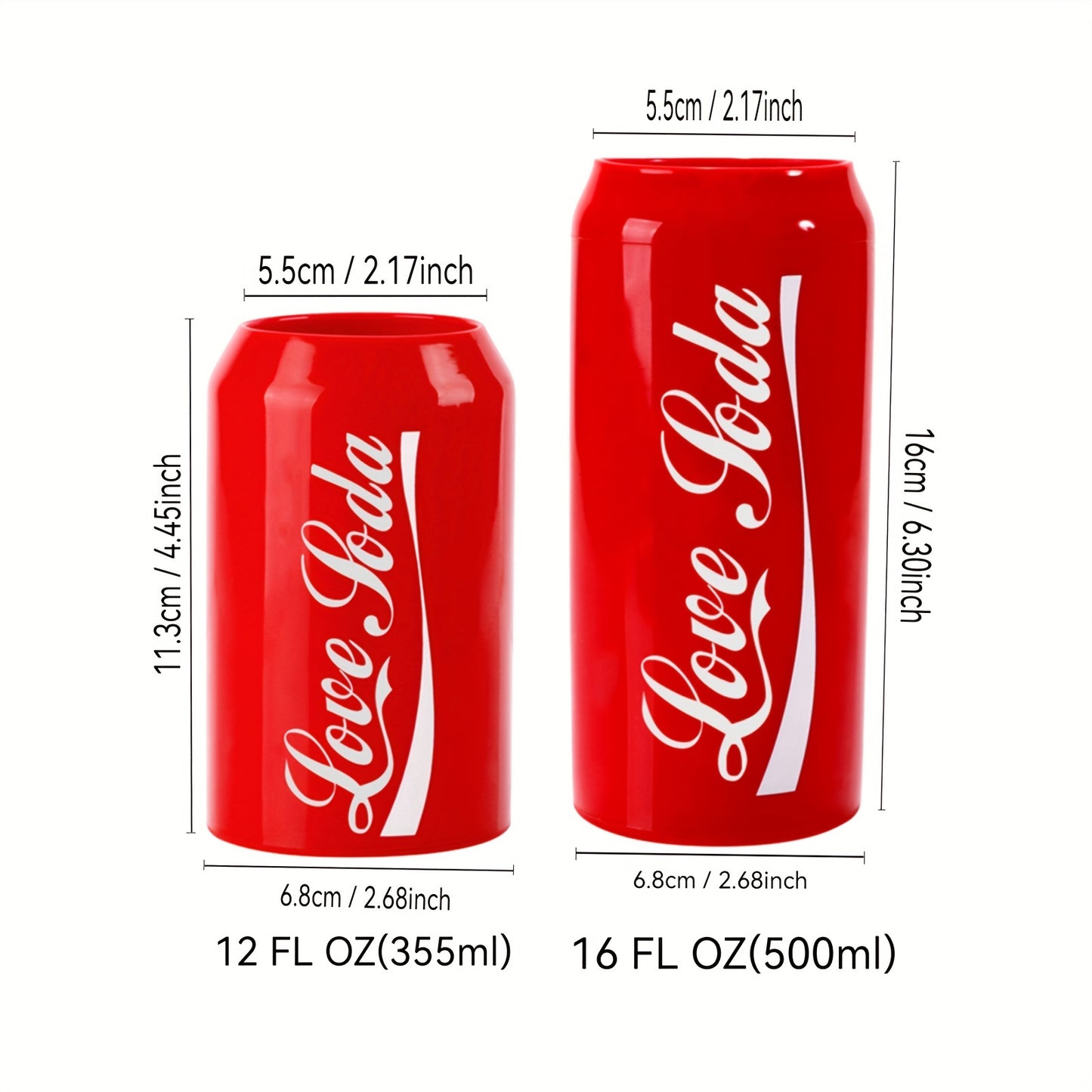 LOVE SODA Silicone Cover disguises beer cans as soda cans for 12/16fl.oz (355ml/500ml) sizes. Available in 1pc and 3pcs sets.