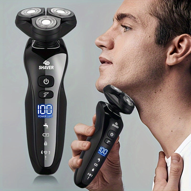 3D Electric Razor for Men - Rechargeable, Wet/Dry Shaver with USB Charging, Ideal Father's Day Gift