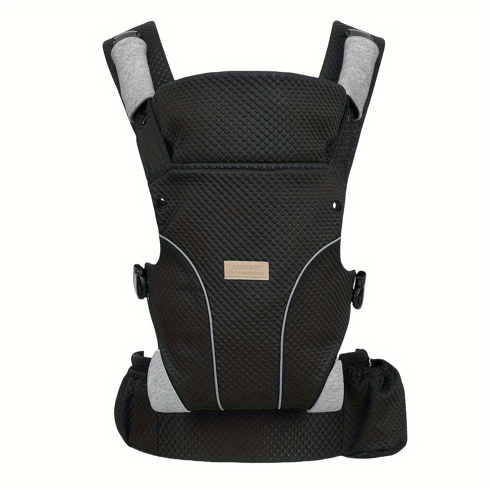 Infant Carrier - This versatile carrier can be used in 4 different ways and is suitable for infants from newborn to toddler (0-48 months old) weighing between 3.18-20.41 KG. Made from breathable polyester, it is adjustable and available in Black, Grey