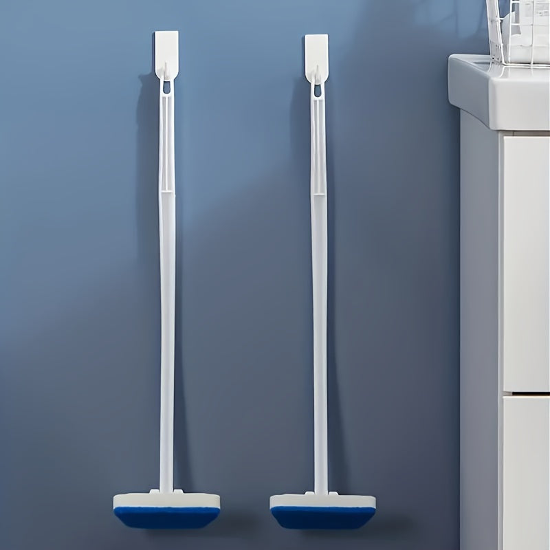 1 Extendable Tub & Tile Scrubber with Long Handle and 3 Sponge Heads for easy replacement. Multi-functional for bathroom and kitchen cleaning, including walls and floors.