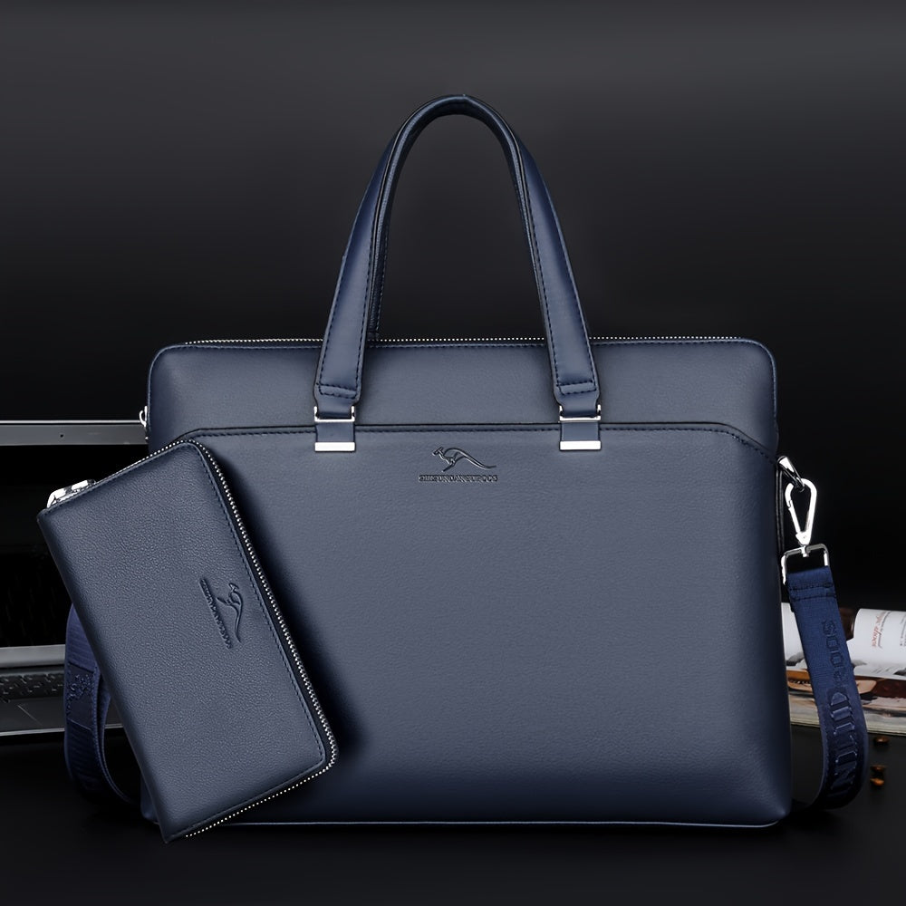 Men's handbag set including computer briefcase.