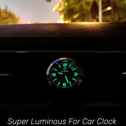 1pc Luminous Decorative Car Clock with Super Luminous Fonts for High-End Cars and Home/Office Use.