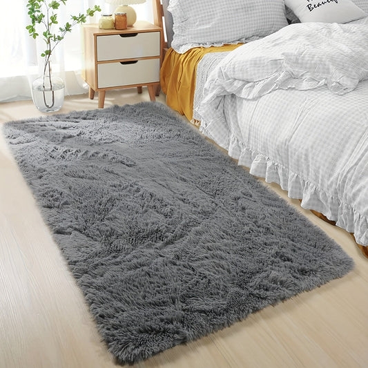 Luxurious Soft Plush Shag Area Rug for Living Room, Fluffy Shaggy Floor Carpet for Bedroom, Home Decor Accent Rug, Non-Slip and Machine Washable, Perfect for Living Room, Bedroom, Game Room, or Dorm Decor.