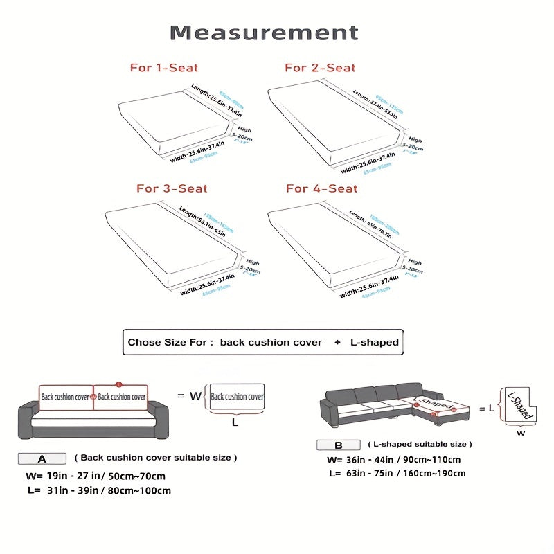 L-shaped sofa slipcover with geometric pattern, non-slip and elastic, perfect for protecting furniture in any room.
