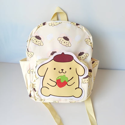 Sanrio backpacks for kids featuring cute cartoon designs, lightweight & durable canvas material, available in multiple colors & patterns, with large capacity and zippered closure.