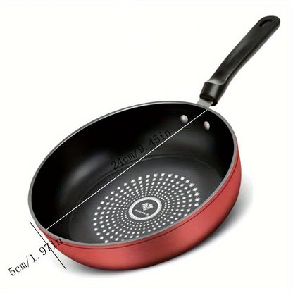 Highly Recommended 24cm Non-stick Pan for Stir-frying and Frying, Oil-free Cooking, Flat Bottom Pancake Pan, Works on Induction Cookers and Gas Stoves