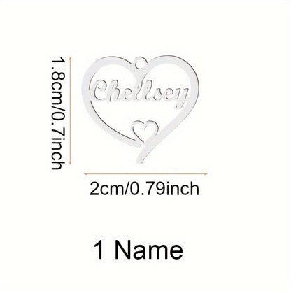 This personalized English name custom family heart pendant necklace is a timeless and elegant piece of stainless steel jewelry that is perfect for everyday wear and special occasions. It also makes a thoughtful and meaningful gift for the women in your