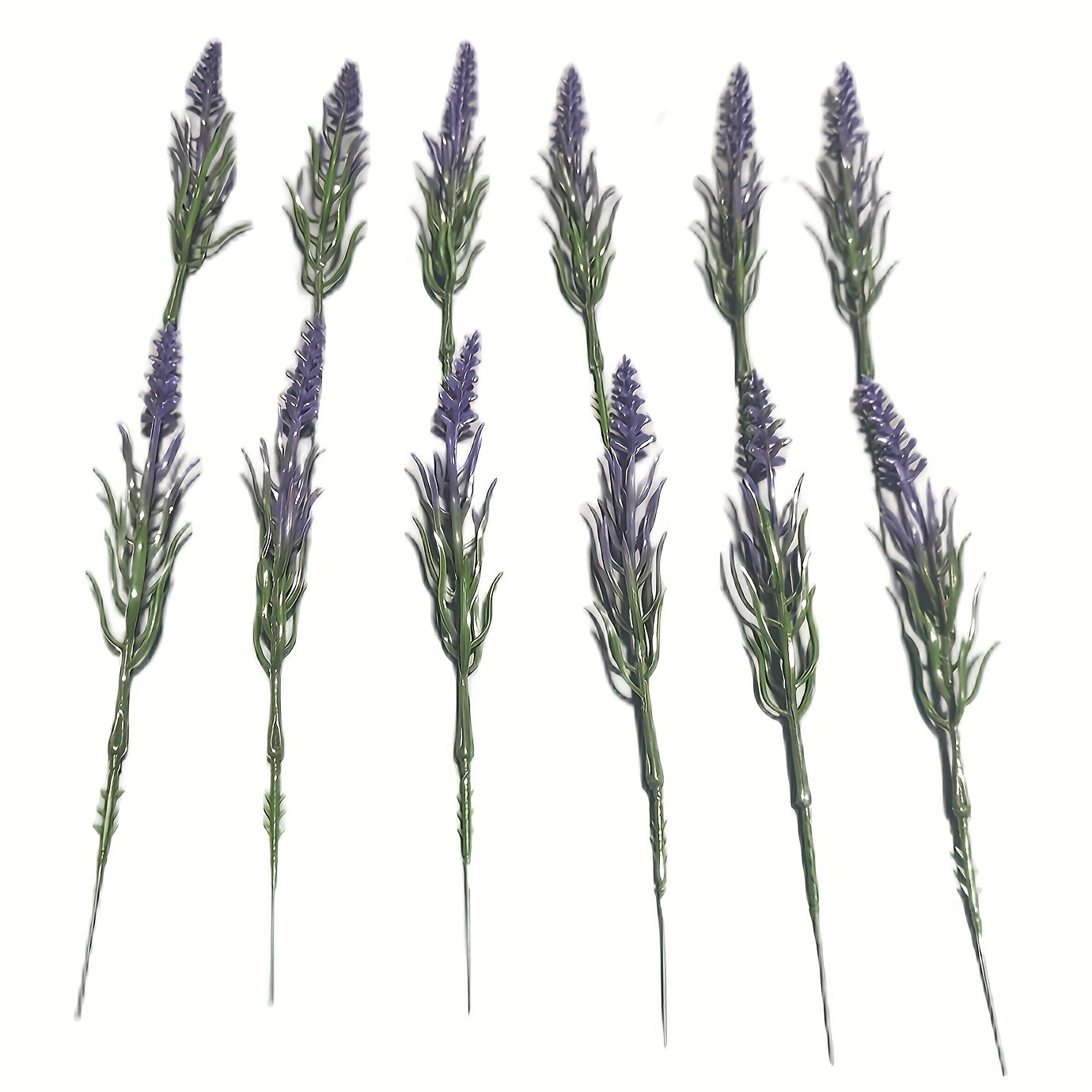 24/48 bundles of UV resistant faux lavender flowers with grass for outdoor hanging planters. Perfect for garden, patio, pathway, front porch, or house decor.