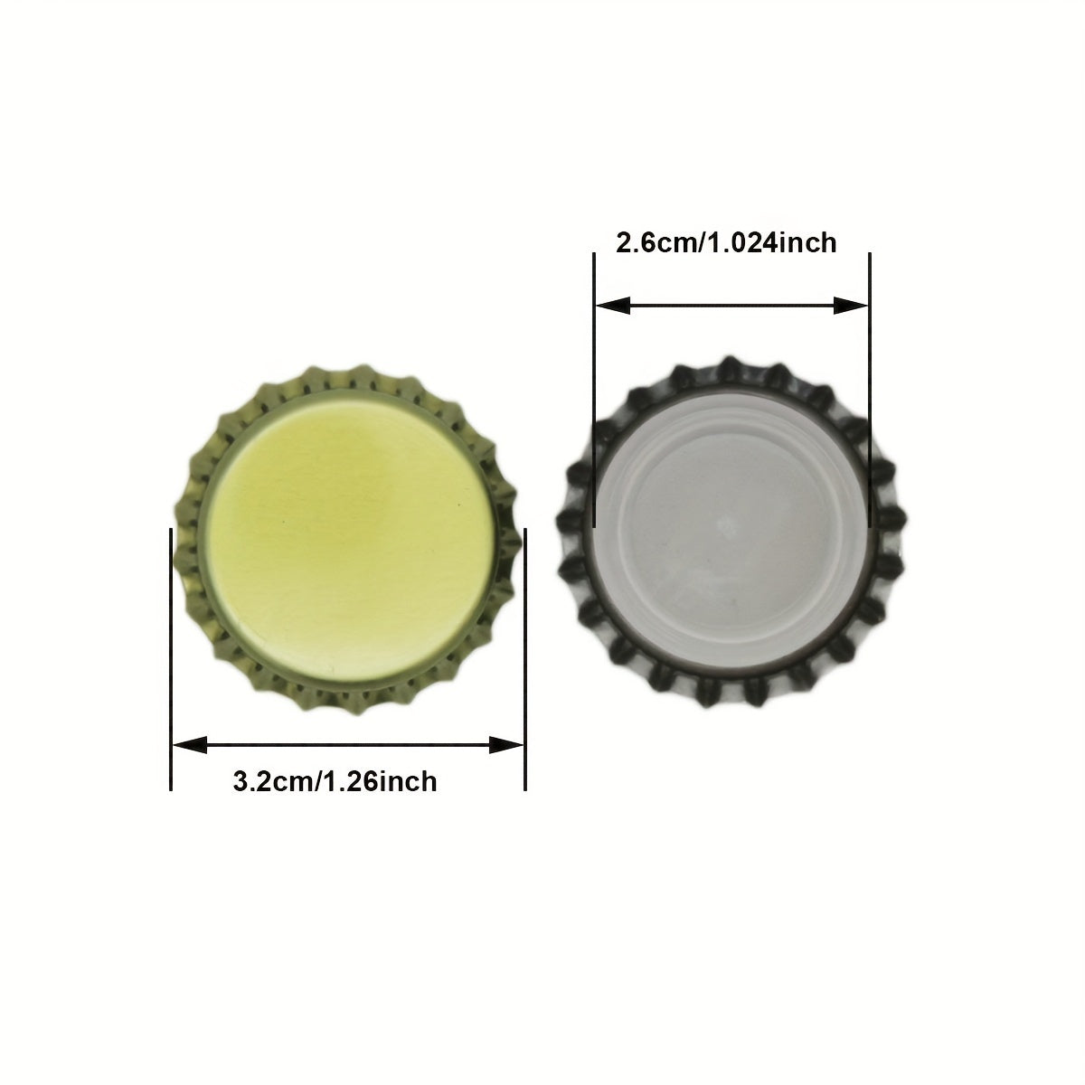 150 Brew Shark Golden Oxygen Absorbing Beer Caps - 26mm US Standard Size, PVC-Free, for Homebrew & DIY, Airtight Seal & Freshness.