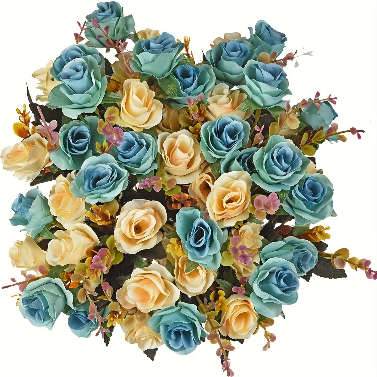 1PC Artificial Autumn Roses for Home Decor, Wedding Bouquets, and Holiday Decoration - Container Not Included.