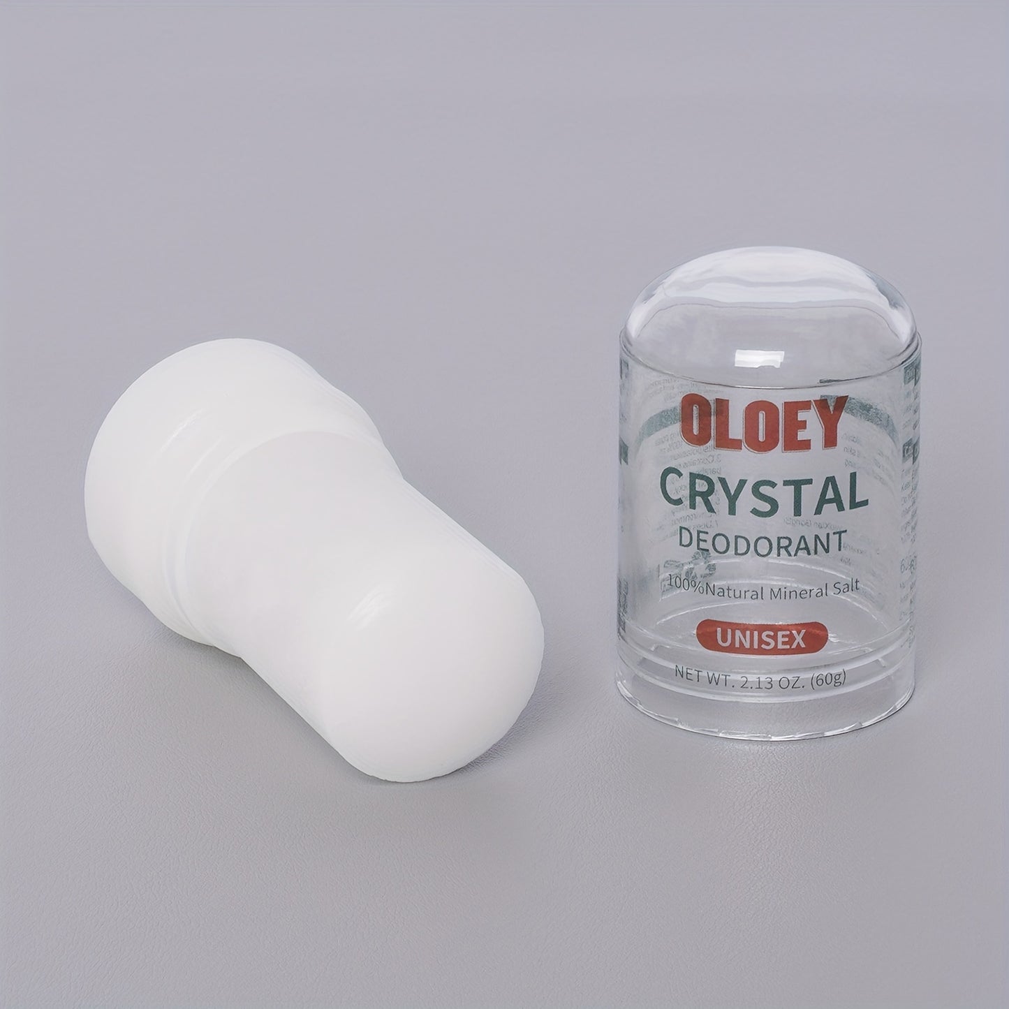 60g OLEY Crystal Stick: Natural Mineral Salt Antiperspirant, Unisex-Adult, Sweat and Body Odor Blocking, Aluminum-Free.