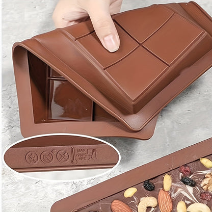 Silicone Chocolate Bar Mold - Extra-Large Size, BPA-Free, Ideal for Making Stuffed Bars & Candies, Must-Have Kitchen Tool for Chocolate Making