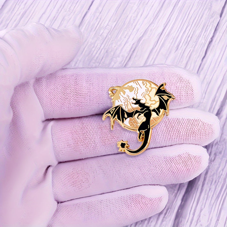 Enamel pin features a Fourth Wing Dragon design, perfect for adding a touch of cuteness to any outfit. This unique alloy collar pin is a stylish and versatile gift for jackets, bags, and hats. Perfect for women who love to accessorize with fun and quirky