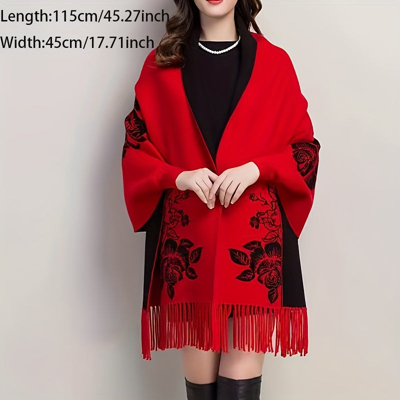 Goddess Shawl Coat for Autumn/Winter, warm and stylish, can be worn as a cheongsam with sleeves.