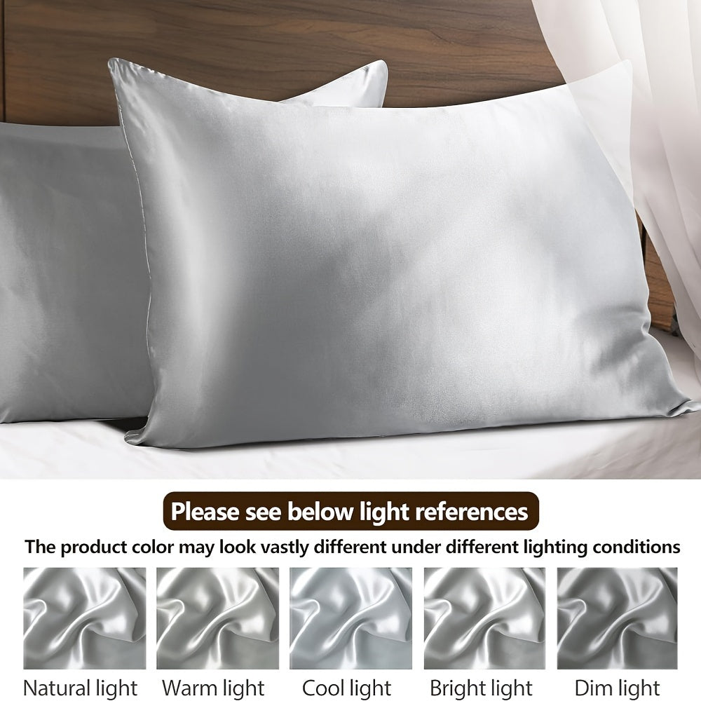 Get yourself a luxurious 100% mulberry silk pillowcase in a stunning silvery gray color. This 19mm silk pillowcase features a double-sided design that is gentle on both hair and skin. The hidden zipper adds a touch of elegance, making it a perfect gift