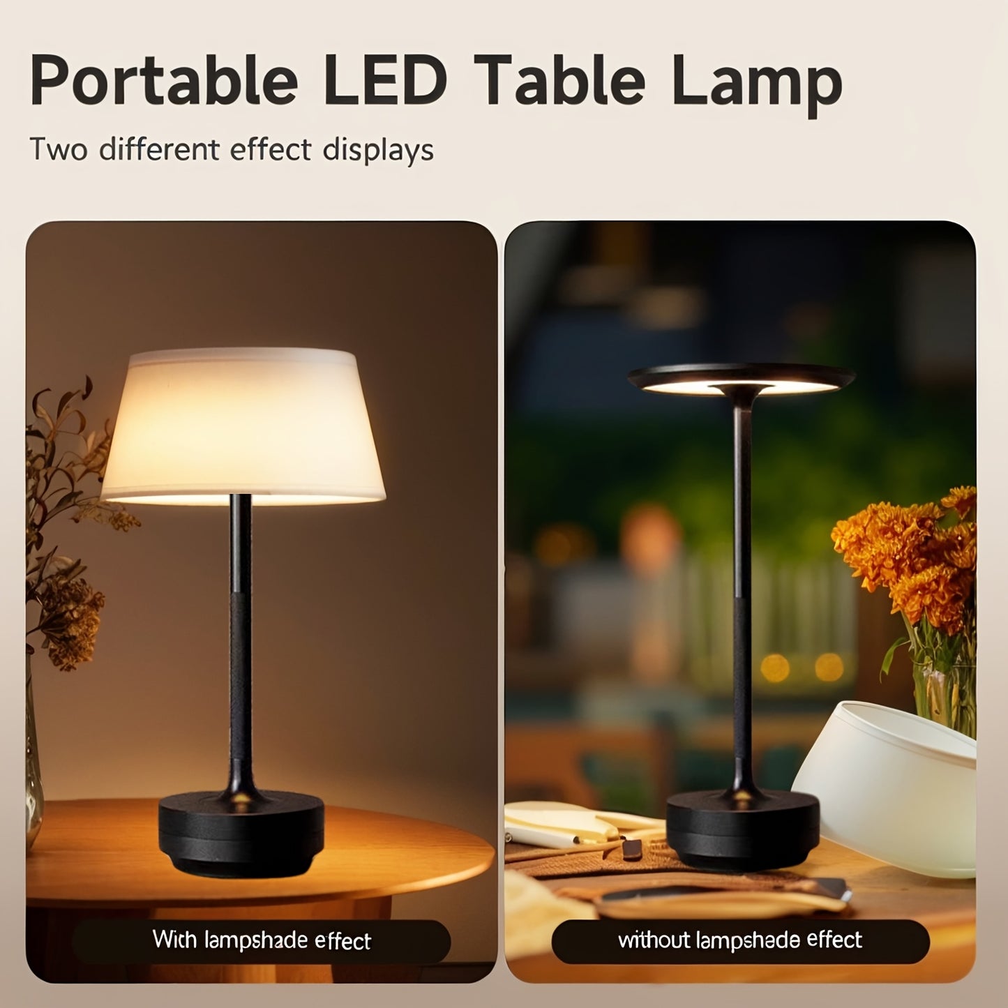 Dimmable LED Desk Lamp with Adjustable Gooseneck and Touch Control, offers 3 Color Temperatures and a Rechargeable 2000mAh Battery. Can be used in Living Room, Bedroom, and Office.