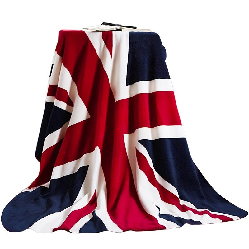 British Flag Bed Blanket made of super soft material - Stay cozy and warm with this plush fleece throw, perfect for couch, sofa, car, or travel - Easy to clean in the washing machine - Measures 59x79 inches.