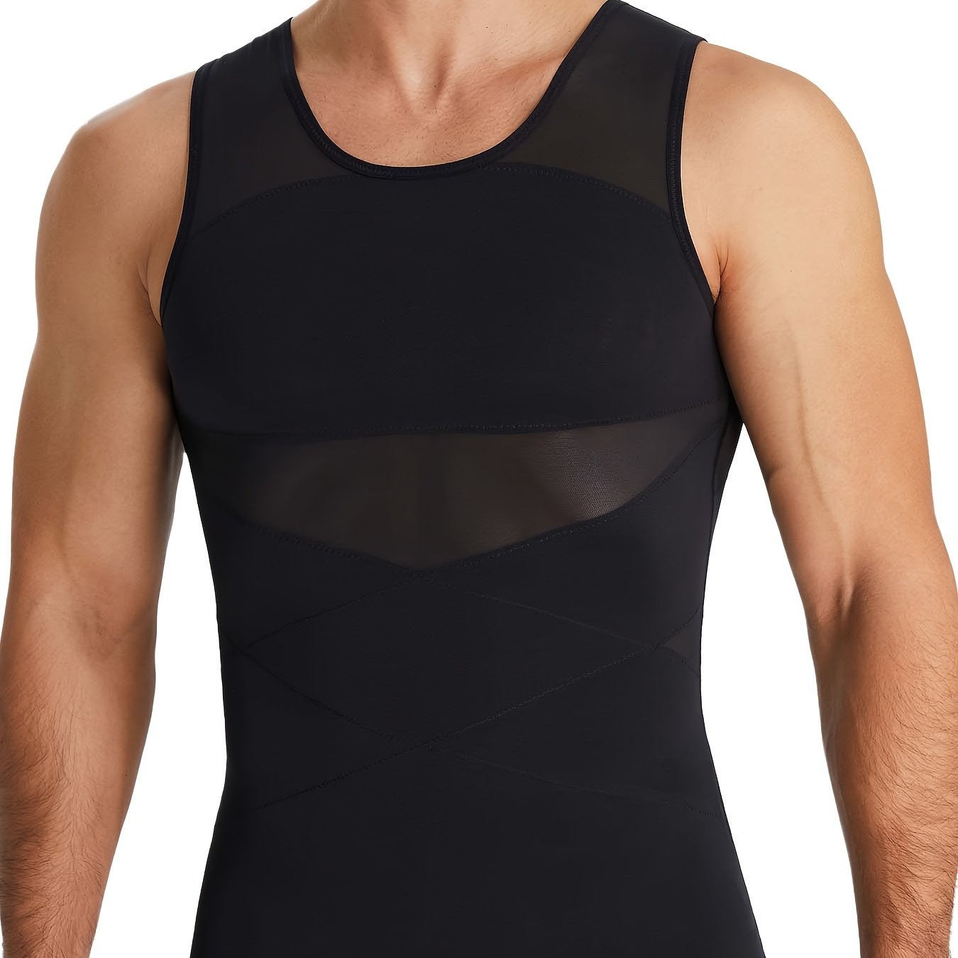 Men's Skinny Compression Tank Top, Sport Workout Body Shaper