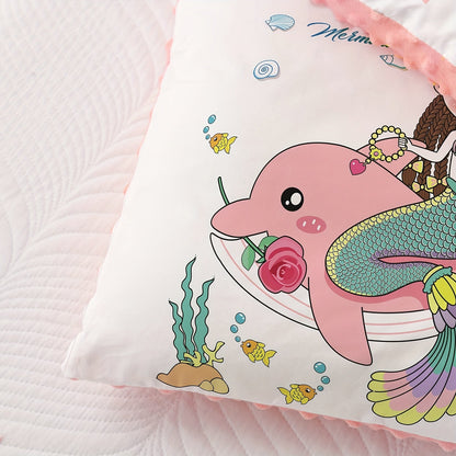 Super Soft Sleeping Pillow for Kids with Cartoon Pattern, Zipper Removable and Washable, Perfect for Boys and Girls.