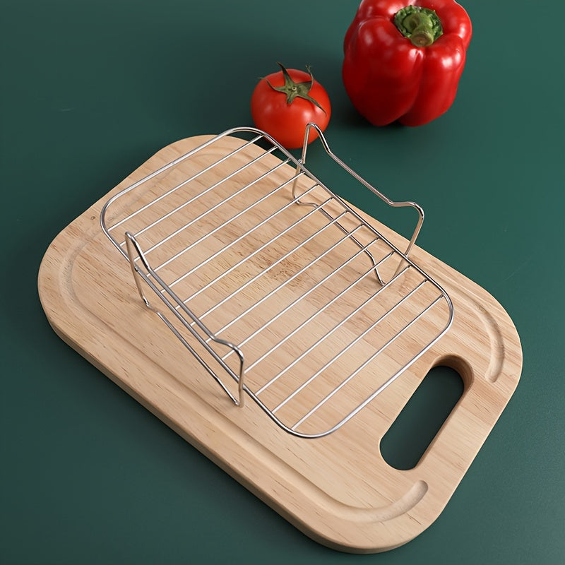 Multi-functional Stainless Steel Steamer & Baking Rack - Ideal for Air Fryers, Kitchen Tools & Add-ons.