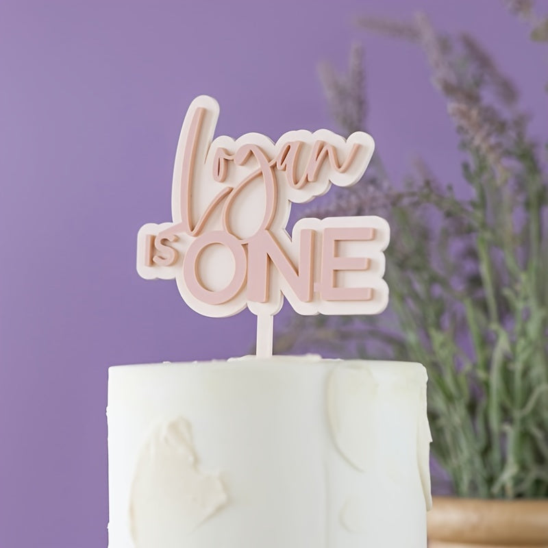 Customize your cake with a personalized acrylic topper featuring your name and number. This white dessert decoration accessory is perfect for birthdays, showers, and parties, and is suitable for ages 14 and up.