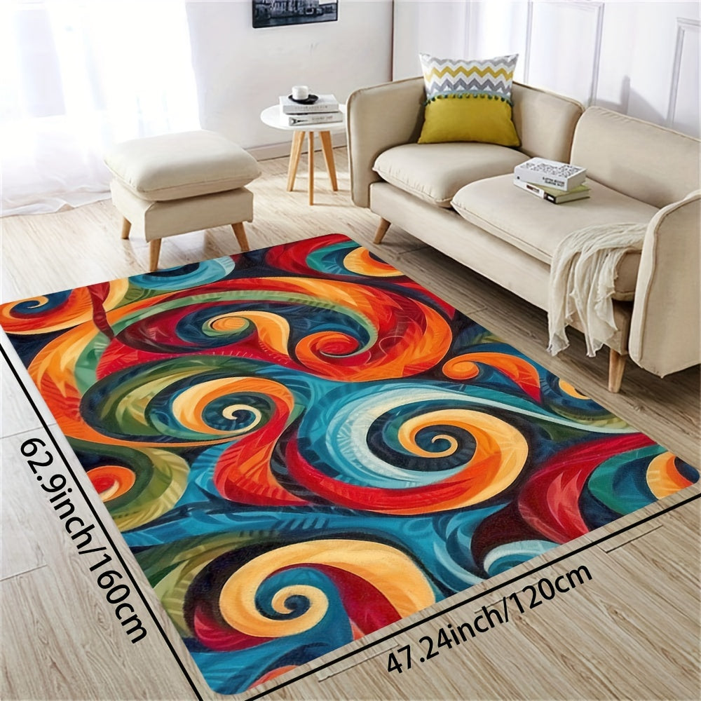 Soft and thick abstract three-dimensional line kitchen floor mat with a thickness of 8mm. Can be used in the living room, bedroom, and indoor doors. This machine-washable entrance carpet is a decorative addition to any space. Ideal for kitchen use.