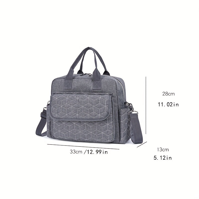 Large capacity diaper bag that doubles as a waterproof mummy bag, perfect for travel and everyday use. This durable crossbody bag can also be a shoulder bag, making it a versatile option for busy parents. A great gift for Christmas, Halloween