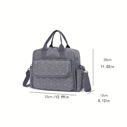 Large capacity diaper bag that doubles as a waterproof mummy bag, perfect for travel and everyday use. This durable crossbody bag can also be a shoulder bag, making it a versatile option for busy parents. A great gift for Christmas, Halloween