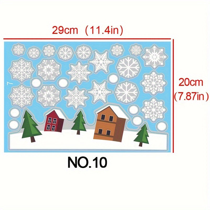 Get in the festive spirit with our 2024 Christmas Window Clings! This set includes 1pc featuring charming Snowflake & Santa Designs. These removable electrostatic stickers are perfect for decorating your home or shop during the holiday season. Bring some