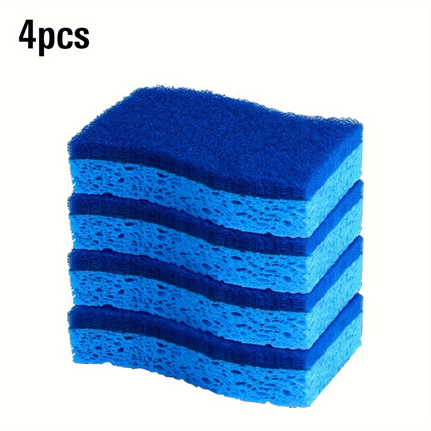 Multipack of 4, 6, or 12 Zero Scratch Scrubbing Sponges - Perfect for Washing Dishes, Cleaning Kitchen and Bathroom Surfaces. Safe for Non-Stick Cookware, Multi-Purpose Household Cleaning Pads. Double-Sided Design for Maximum Absorbency and Scratch-Free