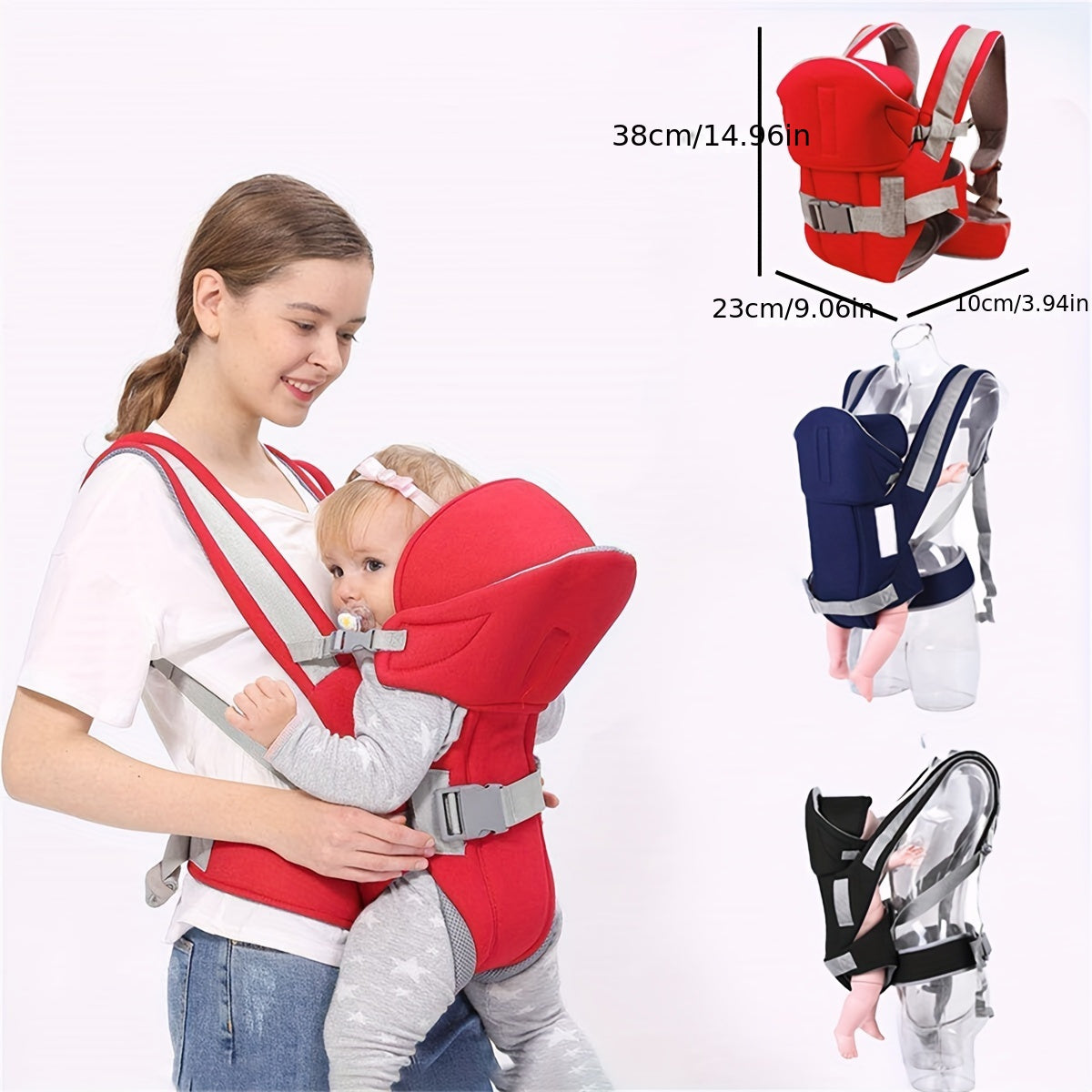 [Crowd Favorite] Durable Extra-Large Baby Carrier Backpack, Versatile Front and Back Positioning Child Sling Bag made with Polyester Material and Secure Buckle Closure