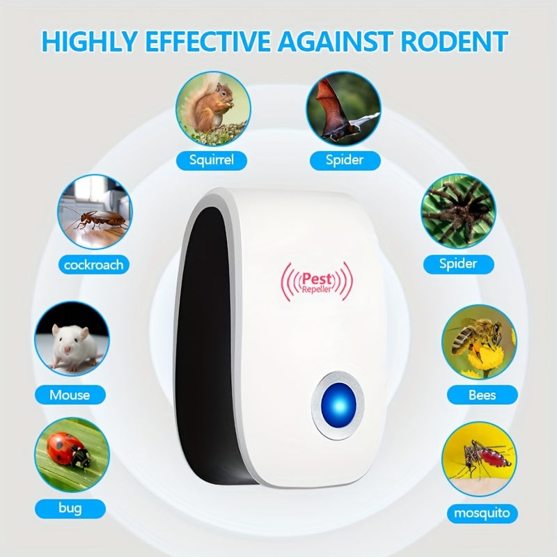 2/4/6pcs Soundwave Technology Pest Repeller for indoor pest control. Repels mosquitoes and insects. Perfect for home, office, and more.