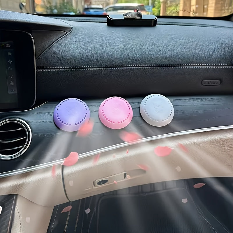 2 colorful long-lasting aromatherapy deodorant pads for bathroom, bedroom, closet, car, and home with pleasant fragrance.