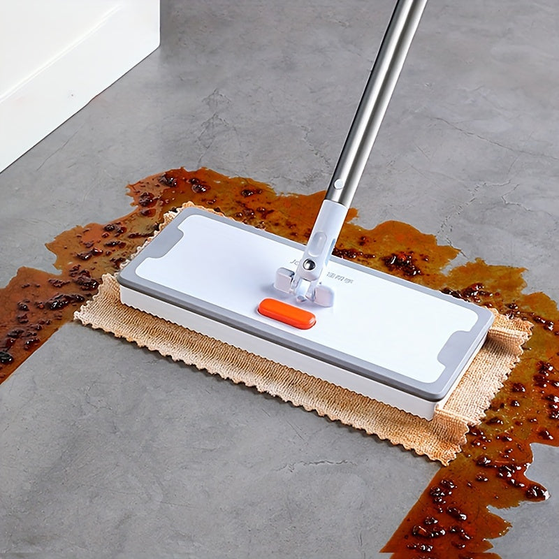 Large Microfiber Mop Ideal for Floor Cleaning, Flat Mop with 25.91 cm Width for Both Wet and Dry Cleaning, Perfect for Hardwood, Laminate, Tile, and Ceramic Floors.