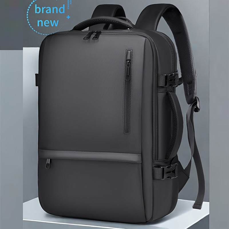 New multifunctional men's backpack made from durable nylon fabric. Suitable for short trips and convenient business travel, featuring multiple pockets and large capacity. Perfect for