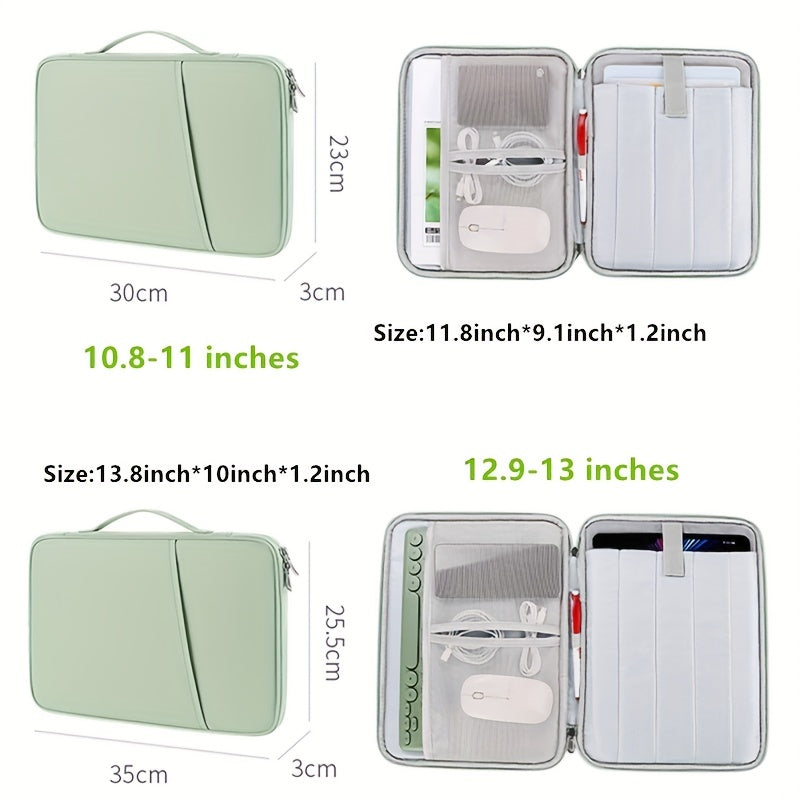 Pad storage bag for tablets and laptops measuring 27.43 cm x 27.94 cm x 32.77 cm. Protects devices in a carrying case with pockets for office supplies.