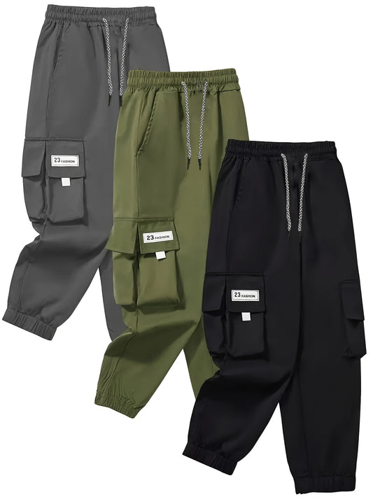 Pack of three large-sized men's work pants