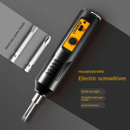 Electric Screwdriver Kit with USB rechargeable 1200mAh lithium battery and ergonomic design, ideal for DIY enthusiasts and professionals.