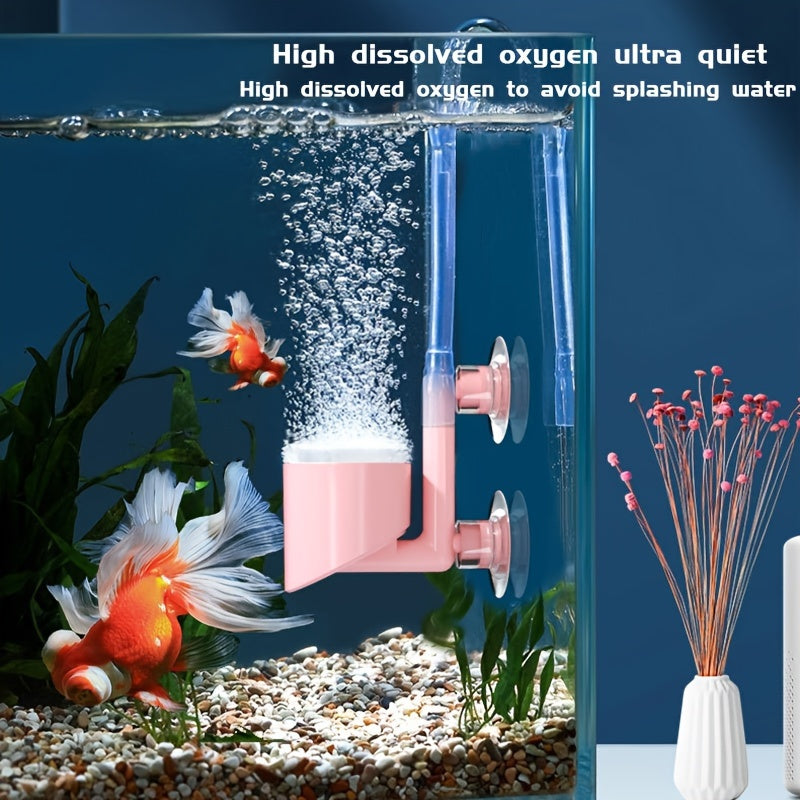 Nano Bubble Oxygen Pump for Aquariums - Boosts Fish Health & Appearance, Great for Small to Medium Tanks