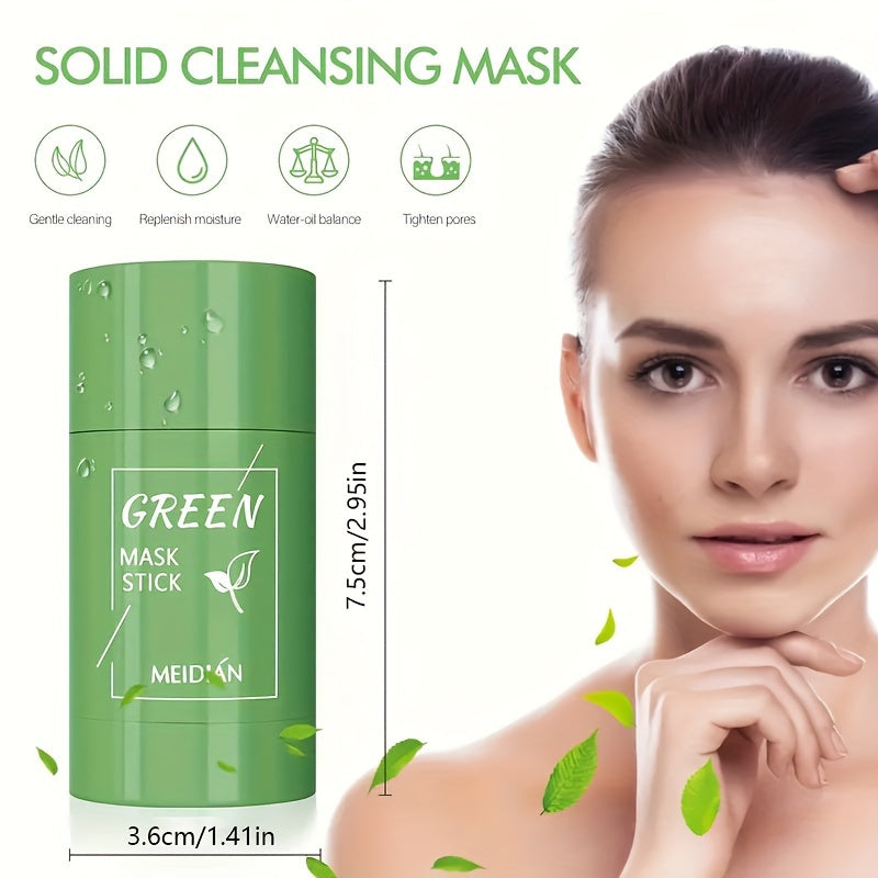 40g Green Tea Solid Mask, Green Mask Stick for clearing pores