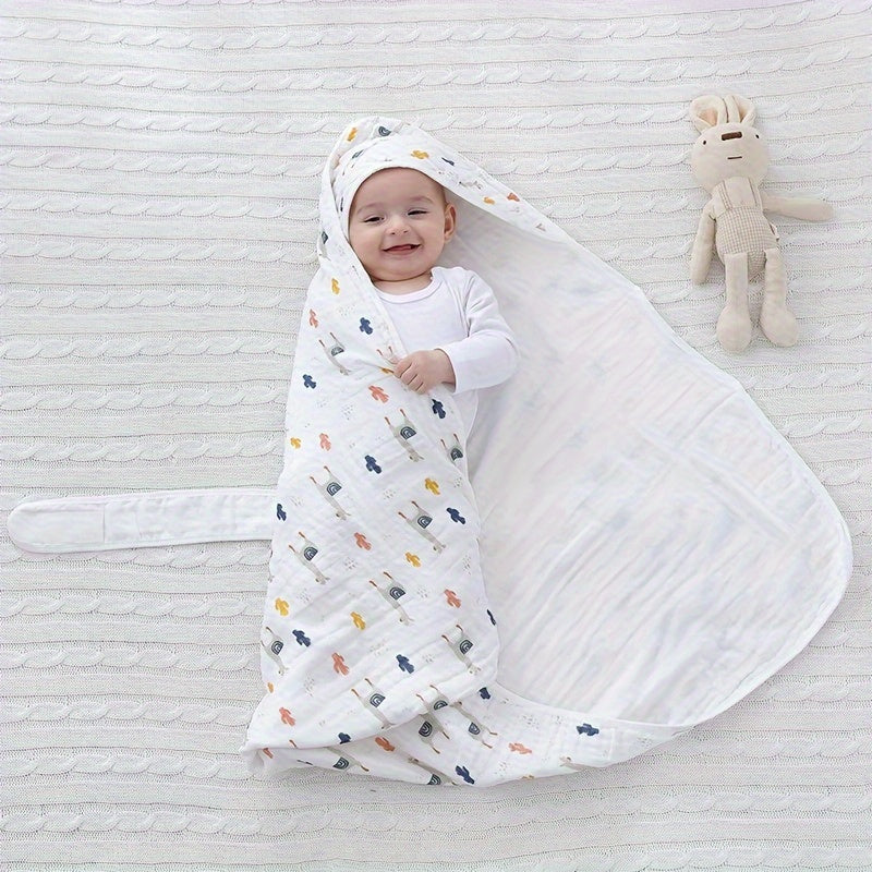 Soft and Absorbent Baby Towels with Hood, Ideal for Newborn Bath Time, 6 Layers of Luxury