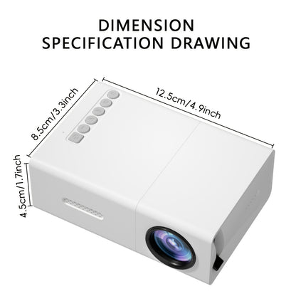 ZRZTM Portable Mini Home Theater Projector, 1080P Native 320P Decoding, Office File Compatible with Mobile Phones/Laptops, Ideal Valentine's Day Gift.