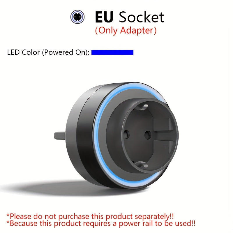 Rotating rail power socket with EU European standard and USB Type C module for wall surface mount. Modern design with 220-240V output and no battery required. Retrofittable for 86 type