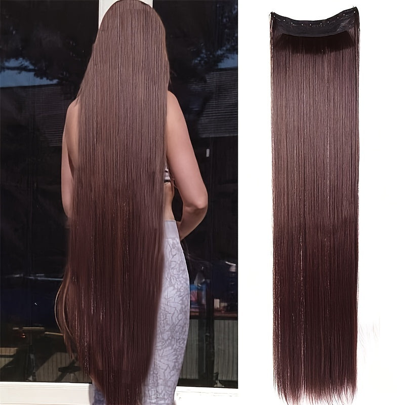 Women's 101.6cm Silky Straight Ponytail Clip-In Hair Extension: Basics Style, Instant Length & Volume for All Hair Types