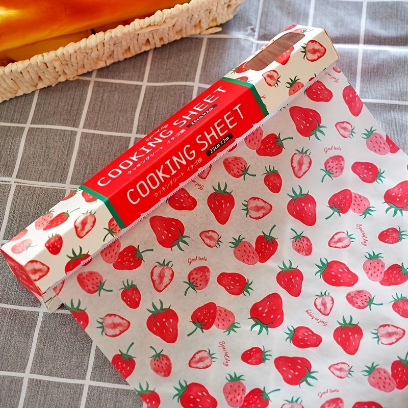 1 Roll of Adorable Patterned Wax Paper Sheets - Perfect for Grease-Resistant Baking and Disposable Food Wrapping for Sandwiches, Hamburgers, Fried Chicken, and More! A Must-Have for Your Kitchen - Includes Gadgets, Stuff, and Accessories!