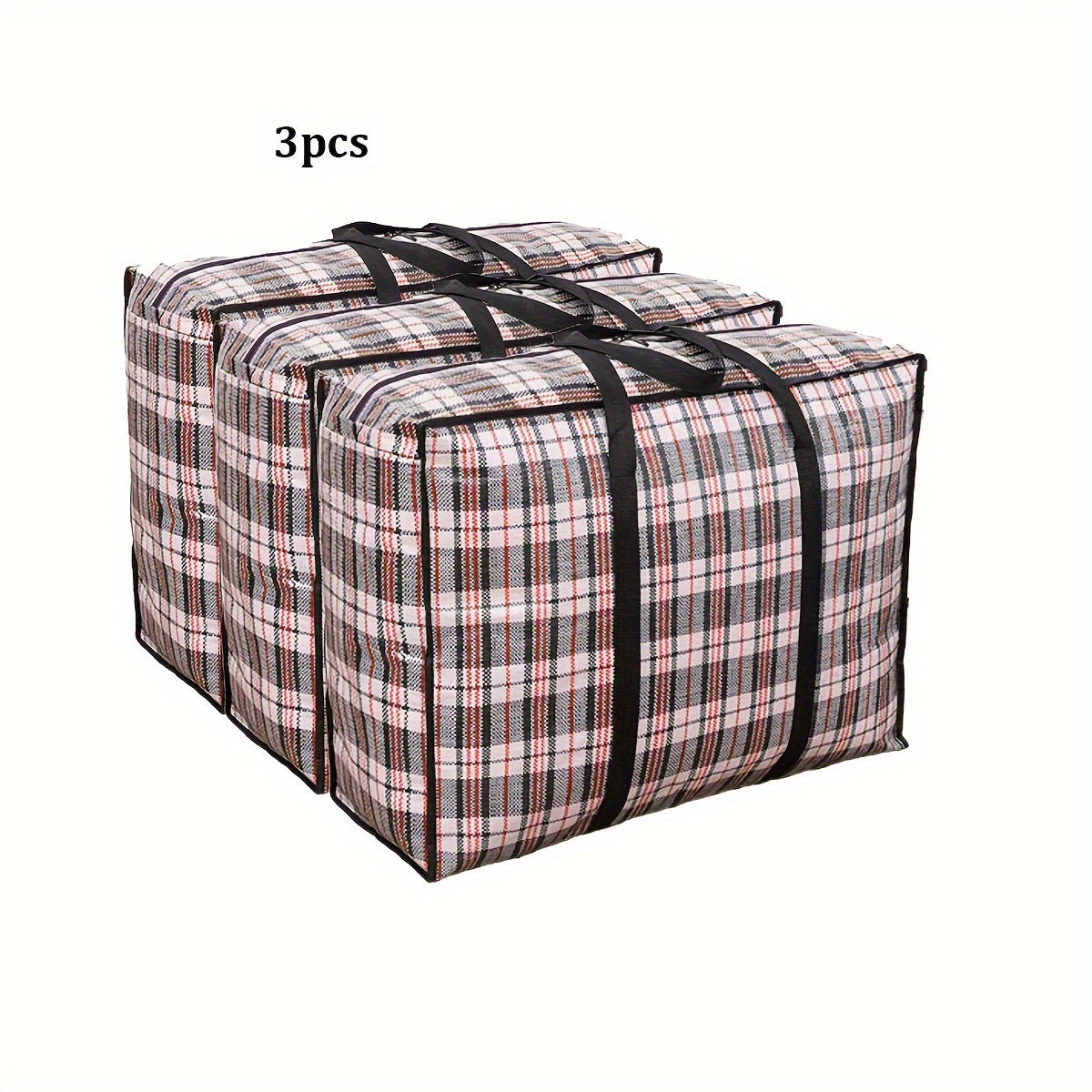 Foldable Storage Bags with Handles - Available in Sets of 1/2/3/4, Perfect for Organizing Quilts & Clothes during Seasonal Changes, Travel, and Moving